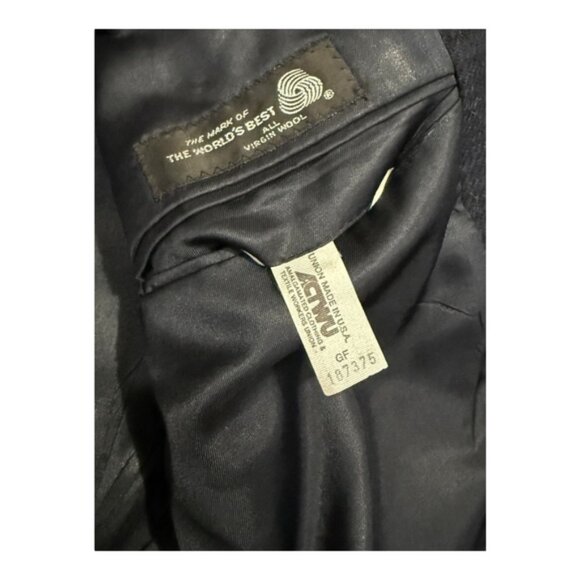 Vintage Perry Ellis Portfolio Blazer Mens 44 Wool Plaid Sport Coat Made In USA - Picture 10 of 11